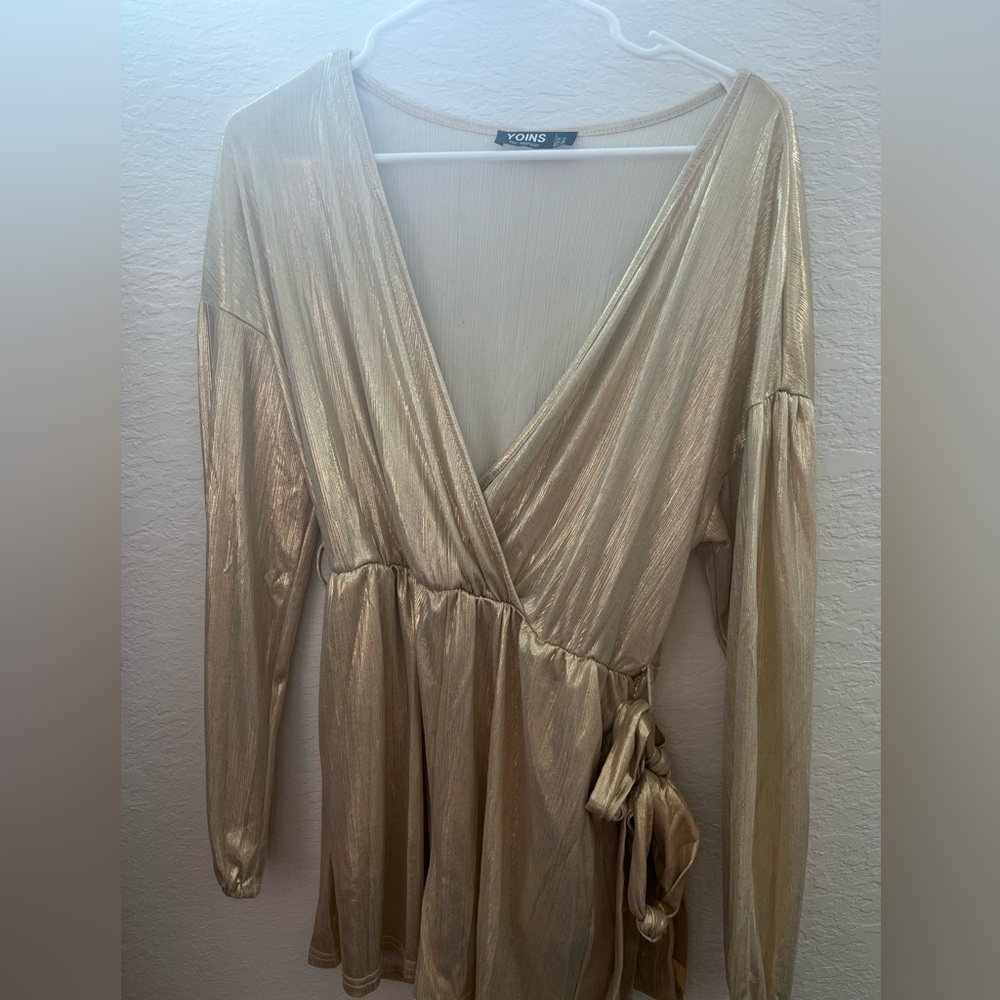 Gold Shimmer/Foil romper